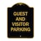 Signmission Designer Series Guest and Visitor Parking, Black & Gold Aluminum Sign, 18" x 24", BG-1824-23933 A-DES-BG-1824-23933 - alternate 1